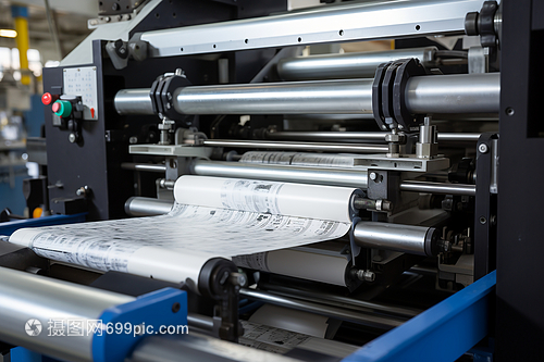 工厂的包装印刷机器